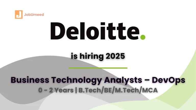 deloitte hiring businee tech analyst devops